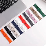 Shark Texture Holes Silicone Watch Band, For Apple Watch 46mm / 49mm / 45mm / 44mm