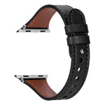 Correia de Relógio em Pele Genuína com Anel Duplo e Rebite Único xDfind, Para Apple Watch 42 / 44 / 45 / 46 / 49mm, Para Apple Watch 38 / 40 / 41 / S10 42mm