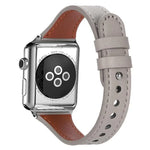 Correia de Relógio em Pele Genuína com Anel Duplo e Rebite Único xDfind, Para Apple Watch 42 / 44 / 45 / 46 / 49mm, Para Apple Watch 38 / 40 / 41 / S10 42mm