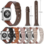 Correia de Relógio em Pele Genuína com Anel Duplo e Rebite Único xDfind, Para Apple Watch 42 / 44 / 45 / 46 / 49mm, Para Apple Watch 38 / 40 / 41 / S10 42mm