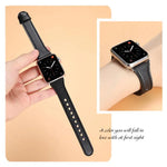Correia de Relógio em Pele Genuína com Anel Duplo e Rebite Único xDfind, Para Apple Watch 42 / 44 / 45 / 46 / 49mm, Para Apple Watch 38 / 40 / 41 / S10 42mm