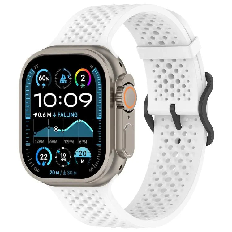 Correia de Relógio em Silicone Respirável xDfind, Para Apple Watch 42 / 44 / 45 / 46 / 49mm, Para Apple Watch 38 / 40 / 41 / S10 42mm