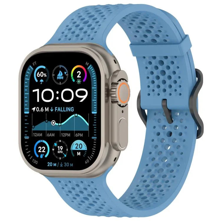 Correia de Relógio em Silicone Respirável xDfind, Para Apple Watch 42 / 44 / 45 / 46 / 49mm, Para Apple Watch 38 / 40 / 41 / S10 42mm