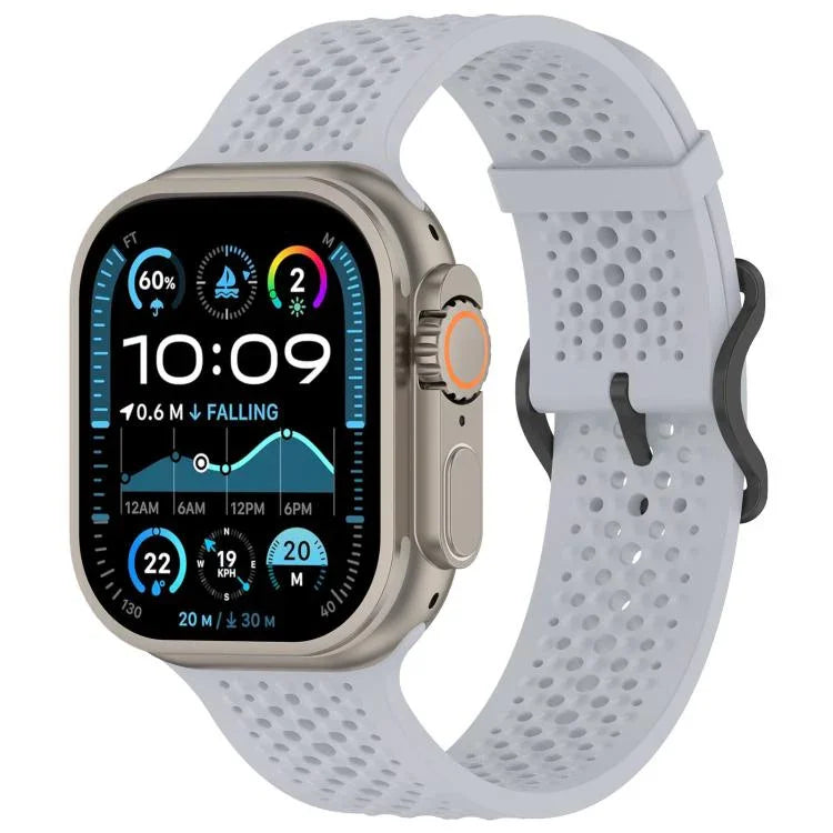 Correia de Relógio em Silicone Respirável xDfind, Para Apple Watch 42 / 44 / 45 / 46 / 49mm, Para Apple Watch 38 / 40 / 41 / S10 42mm