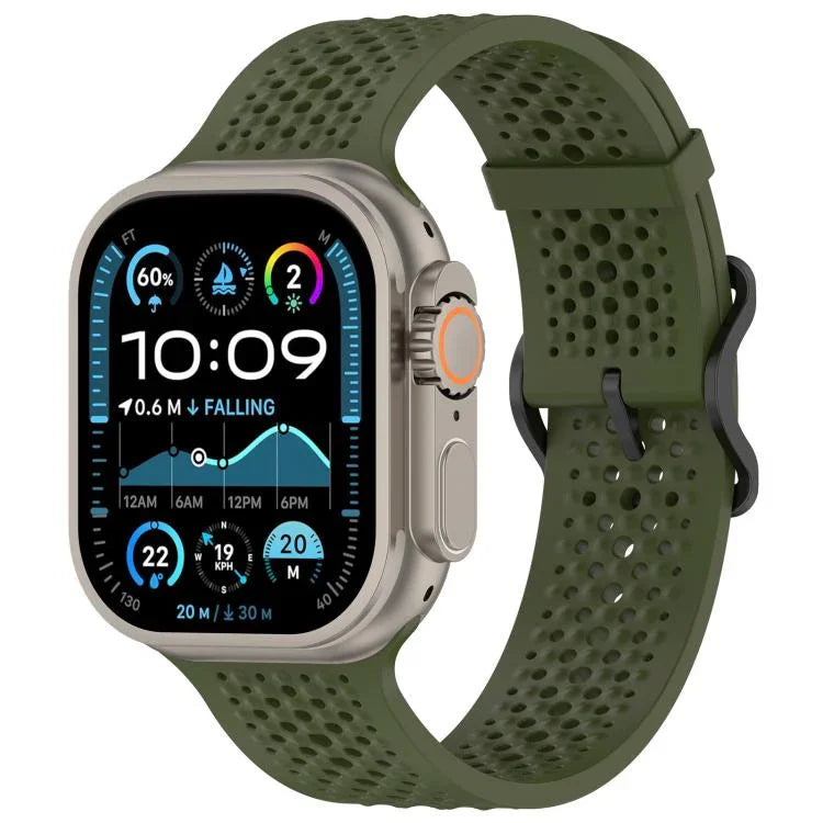 Correia de Relógio em Silicone Respirável xDfind, Para Apple Watch 42 / 44 / 45 / 46 / 49mm, Para Apple Watch 38 / 40 / 41 / S10 42mm