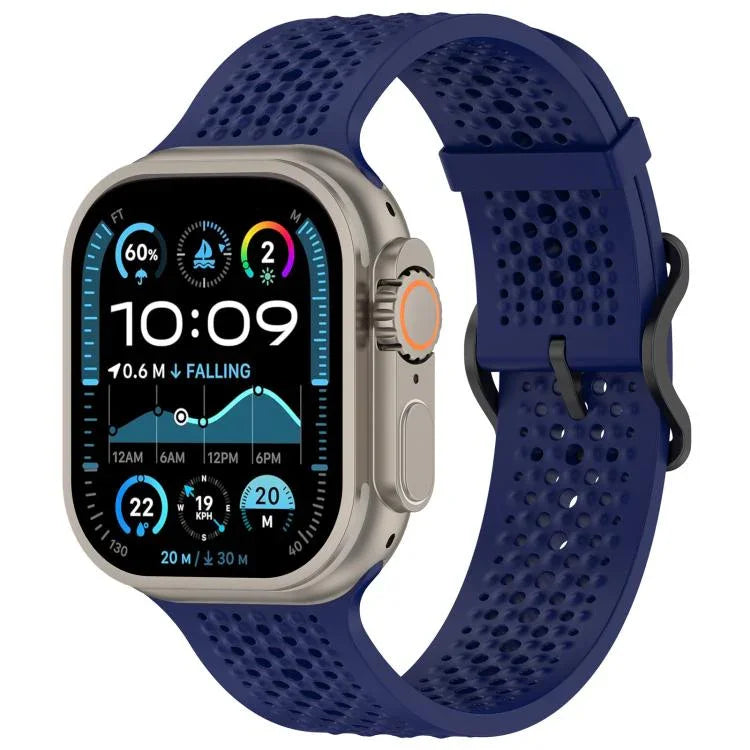 Correia de Relógio em Silicone Respirável xDfind, Para Apple Watch 42 / 44 / 45 / 46 / 49mm, Para Apple Watch 38 / 40 / 41 / S10 42mm
