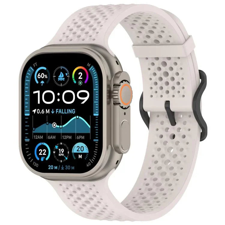 Correia de Relógio em Silicone Respirável xDfind, Para Apple Watch 42 / 44 / 45 / 46 / 49mm, Para Apple Watch 38 / 40 / 41 / S10 42mm