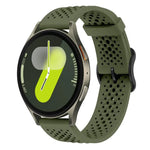 Correia de Silicone Respirável xDfind, Para Samsung Galaxy Watch Ultra / Ultra 2025, Para Samsung Galaxy Watch8 / 8 Classic, Para Samsung Galaxy Watch 7 / 6 / 5 / FE