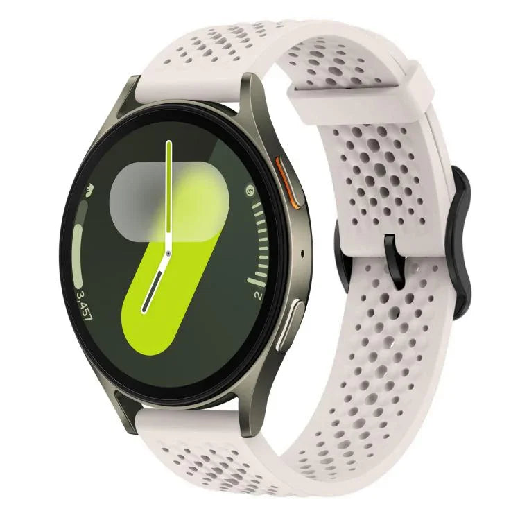 Correia de Silicone Respirável xDfind, Para Samsung Galaxy Watch Ultra / Ultra 2025, Para Samsung Galaxy Watch8 / 8 Classic, Para Samsung Galaxy Watch 7 / 6 / 5 / FE