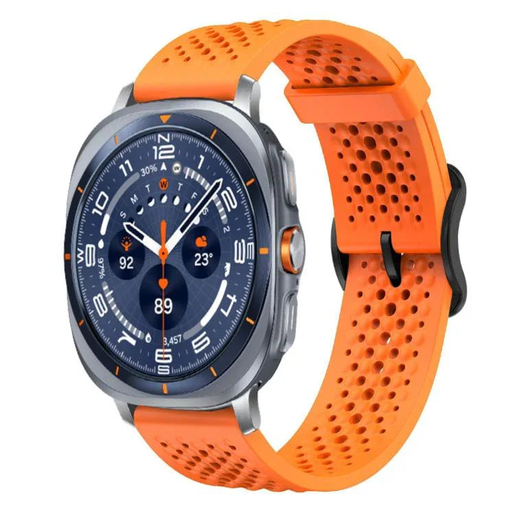 Correia de Silicone Respirável xDfind, Para Samsung Galaxy Watch Ultra / Ultra 2025, Para Samsung Galaxy Watch8 / 8 Classic, Para Samsung Galaxy Watch 7 / 6 / 5 / FE