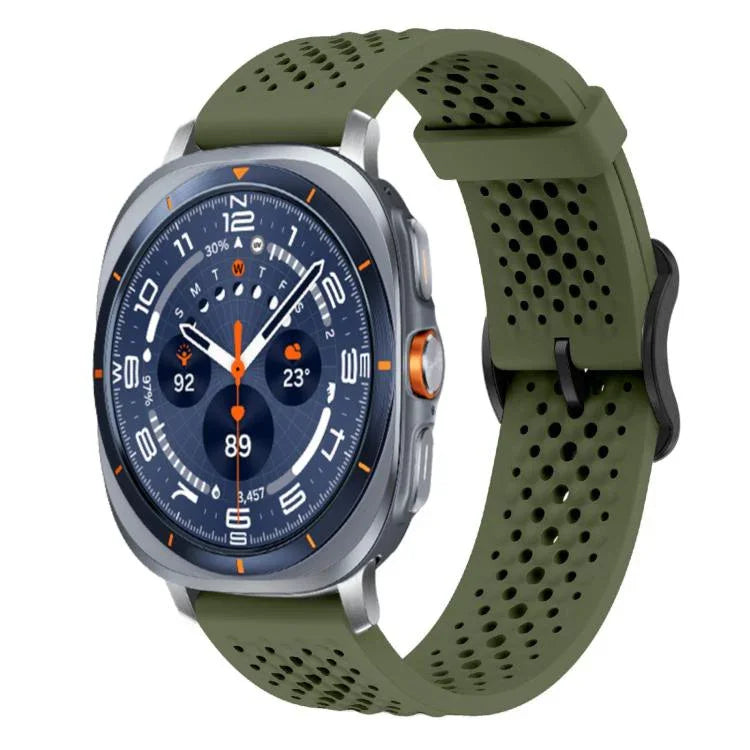 Correia de Silicone Respirável xDfind, Para Samsung Galaxy Watch Ultra / Ultra 2025, Para Samsung Galaxy Watch8 / 8 Classic, Para Samsung Galaxy Watch 7 / 6 / 5 / FE