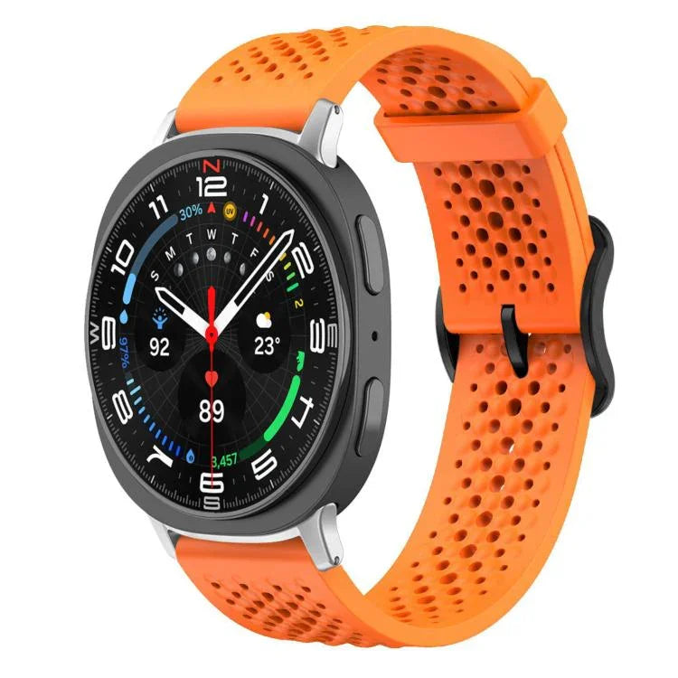 Correia de Silicone Respirável xDfind, Para Samsung Galaxy Watch Ultra / Ultra 2025, Para Samsung Galaxy Watch8 / 8 Classic, Para Samsung Galaxy Watch 7 / 6 / 5 / FE