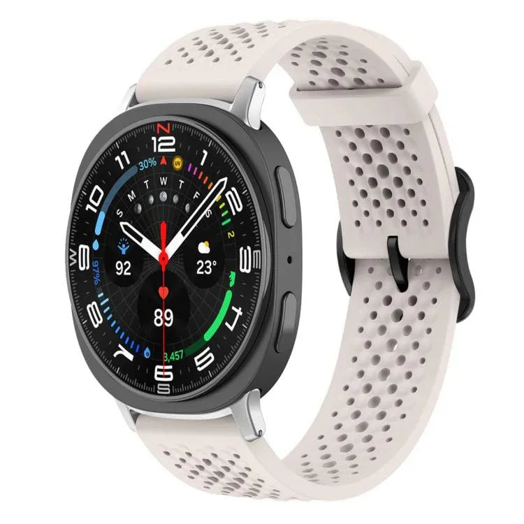 Correia de Silicone Respirável xDfind, Para Samsung Galaxy Watch Ultra / Ultra 2025, Para Samsung Galaxy Watch8 / 8 Classic, Para Samsung Galaxy Watch 7 / 6 / 5 / FE