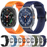 Correia de Silicone Respirável xDfind, Para Samsung Galaxy Watch Ultra / Ultra 2025, Para Samsung Galaxy Watch8 / 8 Classic, Para Samsung Galaxy Watch 7 / 6 / 5 / FE
