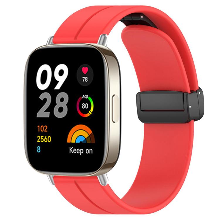xDfind  Flat Head Groove Folding Black Buckle Silicone Watch Band, For Xiaomi Band 10 Pro / 9 Pro / Redmi Watch 6, For Redmi Watch 3 Active / Watch 3 Lite, For Redmi Watch 3