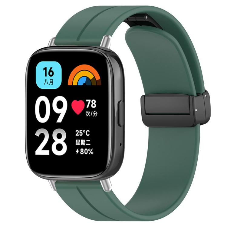 xDfind  Flat Head Groove Folding Black Buckle Silicone Watch Band, For Xiaomi Band 10 Pro / 9 Pro / Redmi Watch 6, For Redmi Watch 3 Active / Watch 3 Lite, For Redmi Watch 3