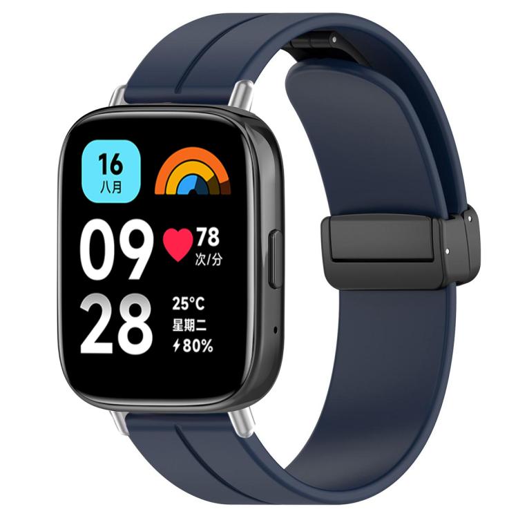 xDfind  Flat Head Groove Folding Black Buckle Silicone Watch Band, For Xiaomi Band 10 Pro / 9 Pro / Redmi Watch 6, For Redmi Watch 3 Active / Watch 3 Lite, For Redmi Watch 3