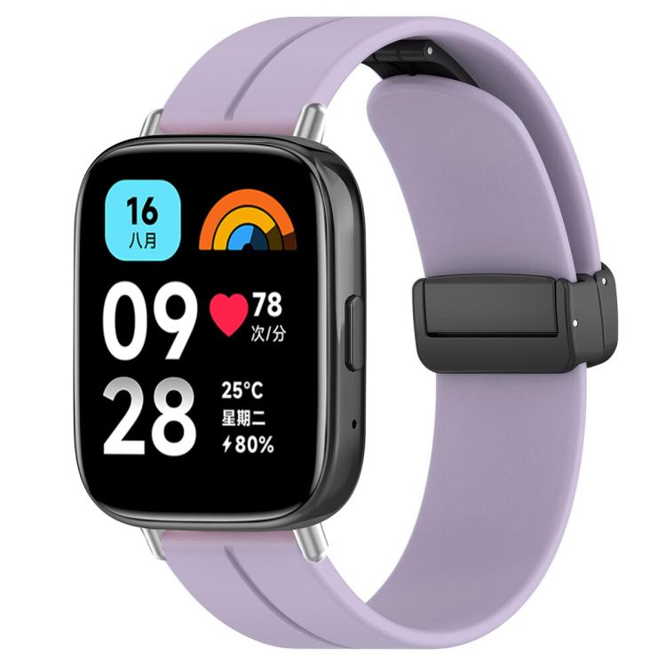xDfind  Flat Head Groove Folding Black Buckle Silicone Watch Band, For Xiaomi Band 10 Pro / 9 Pro / Redmi Watch 6, For Redmi Watch 3 Active / Watch 3 Lite, For Redmi Watch 3