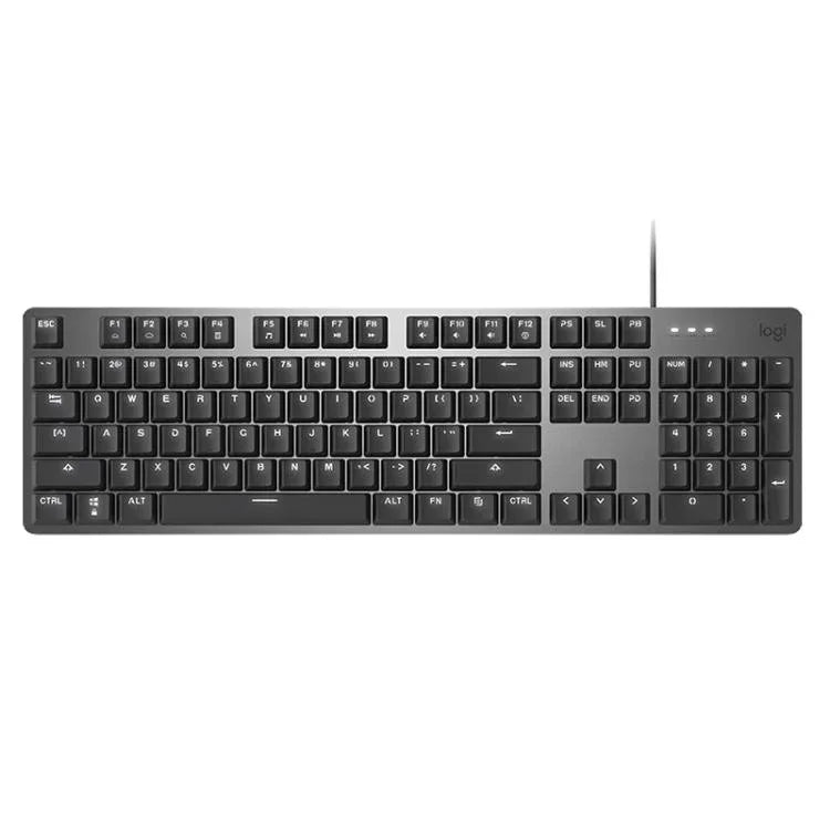 Teclado Mecânico com Fios e Retroiluminação Logitech K845, Comprimento do Cabo: 1,8m, Eixo Longhua Castanho, Eixo Longhua Vermelho