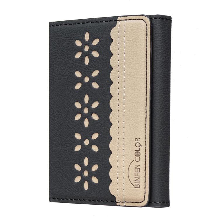 BFK25 BINFEN Carteira Magnética de Couro Magsafe com Flores Coloridas