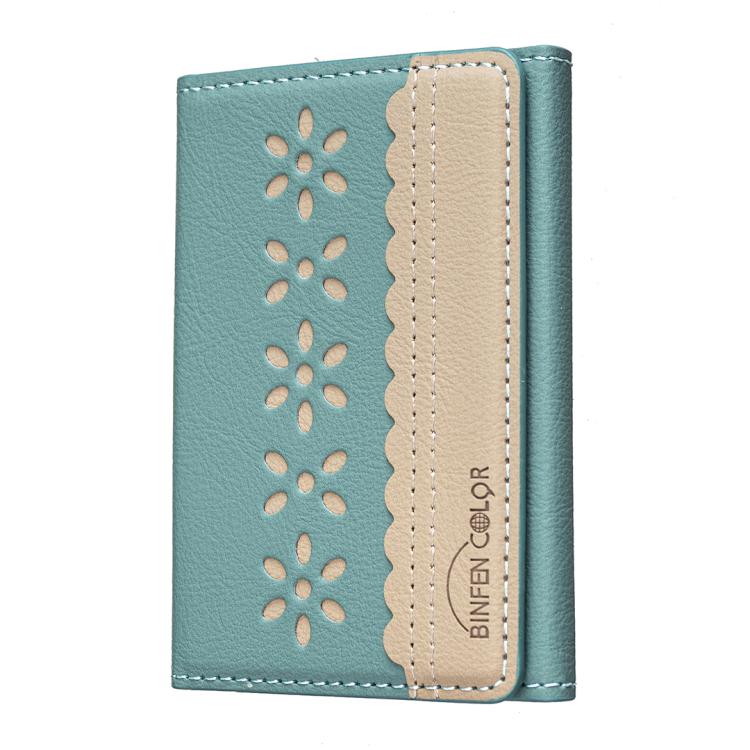 BFK25 BINFEN Carteira Magnética de Couro Magsafe com Flores Coloridas