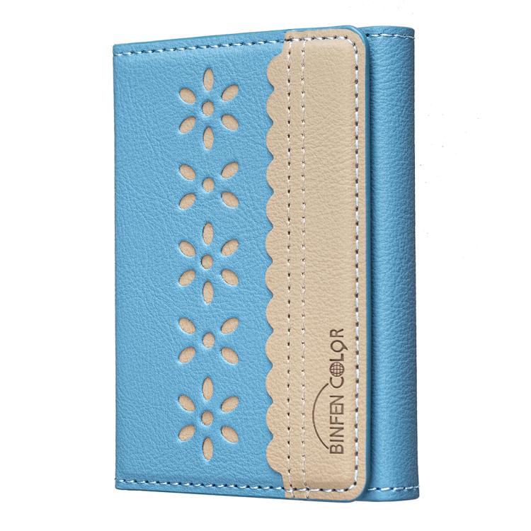BFK25 BINFEN Carteira Magnética de Couro Magsafe com Flores Coloridas