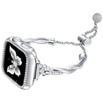 Correia de Relógio em Metal com Pulseira Torcida e Diamantes xDfind, Para Apple Watch 42 / 44 / 45 / 46 / 49mm, Para Apple Watch 38 / 40 / 41 / S10 42mm