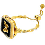 Correia de Relógio em Metal com Pulseira Torcida e Diamantes xDfind, Para Apple Watch 42 / 44 / 45 / 46 / 49mm, Para Apple Watch 38 / 40 / 41 / S10 42mm