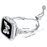 Correia de Relógio em Metal com Pulseira Torcida e Diamantes xDfind, Para Apple Watch 42 / 44 / 45 / 46 / 49mm, Para Apple Watch 38 / 40 / 41 / S10 42mm
