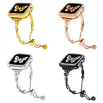 Correia de Relógio em Metal com Pulseira Torcida e Diamantes xDfind, Para Apple Watch 42 / 44 / 45 / 46 / 49mm, Para Apple Watch 38 / 40 / 41 / S10 42mm