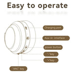 Auriculares Estéreo Sem Fios ANC GT10 Zero Pressure BT5.4