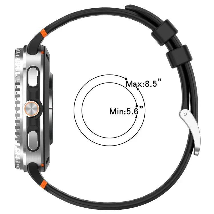 xDfind Alloy Silver Buckle Breathable Hole Silicone Watch Band, For Samsung Galaxy Watch8 / Watch8 Classic