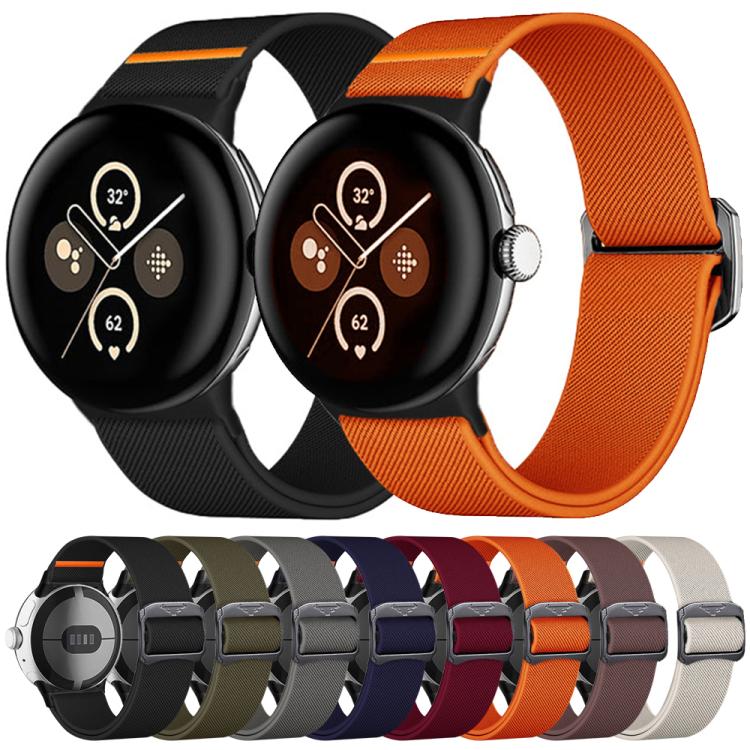 Correia Elástica de Nylon xDfind para Relógio, Para Google Pixel Watch 4 / 3 45mm, Para Google Pixel Watch 4 / 3 / 2 / 1 41mm
