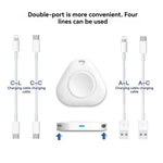Carregador Sem Fios Magnético Portátil de 8 Pinos e Tipo-C xDfind para Apple Watch