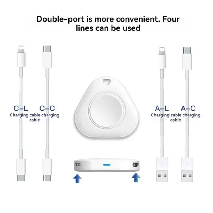 Carregador Sem Fios Magnético Portátil de 8 Pinos e Tipo-C xDfind para Apple Watch