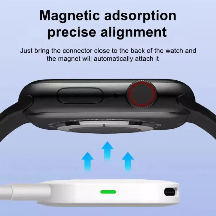 Carregador Sem Fios Magnético Portátil de 8 Pinos e Tipo-C xDfind para Apple Watch