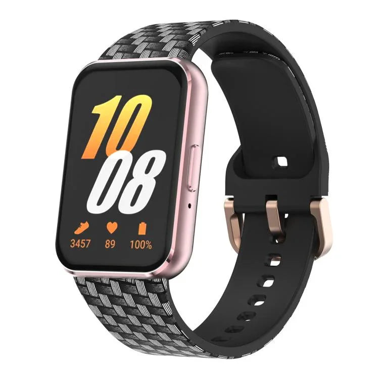 Correia de Silicone xDfind com Fivela Dourada e Estampada, Para Samsung Galaxy Fit3
