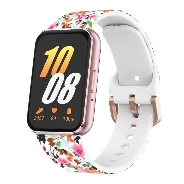 Correia de Silicone xDfind com Fivela Dourada e Estampada, Para Samsung Galaxy Fit3