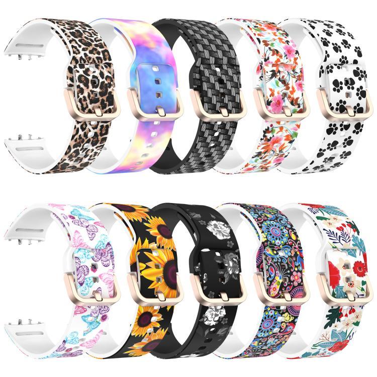Correia de Silicone xDfind com Fivela Dourada e Estampada, Para Samsung Galaxy Fit3