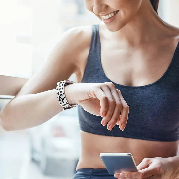Correia de Silicone xDfind com Fivela Dourada e Estampada, Para Samsung Galaxy Fit3