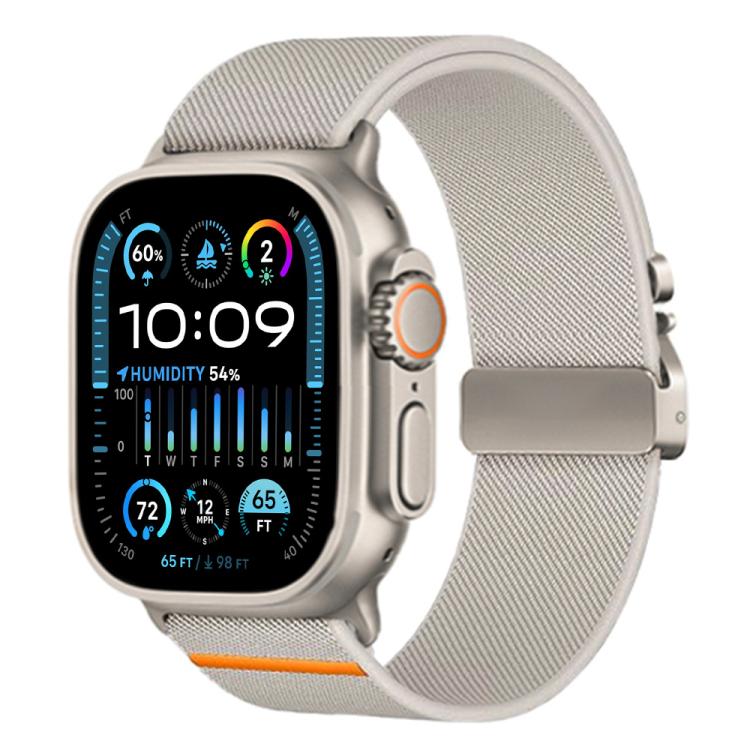 Correia de Relógio em Nylon Esticável com Fivela de Paraquedas xDfind, Para Apple Watch 42 / 44 / 45 / 46 / 49mm, Para Apple Watch 38 / 40 / 41 / S10 42mm