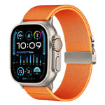 Correia de Relógio em Nylon Esticável com Fivela de Paraquedas xDfind, Para Apple Watch 42 / 44 / 45 / 46 / 49mm, Para Apple Watch 38 / 40 / 41 / S10 42mm