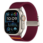Correia de Relógio em Nylon Esticável com Fivela de Paraquedas xDfind, Para Apple Watch 42 / 44 / 45 / 46 / 49mm, Para Apple Watch 38 / 40 / 41 / S10 42mm