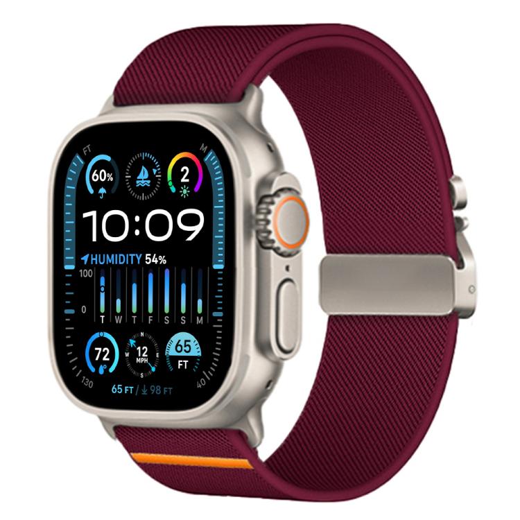 Correia de Relógio em Nylon Esticável com Fivela de Paraquedas xDfind, Para Apple Watch 42 / 44 / 45 / 46 / 49mm, Para Apple Watch 38 / 40 / 41 / S10 42mm