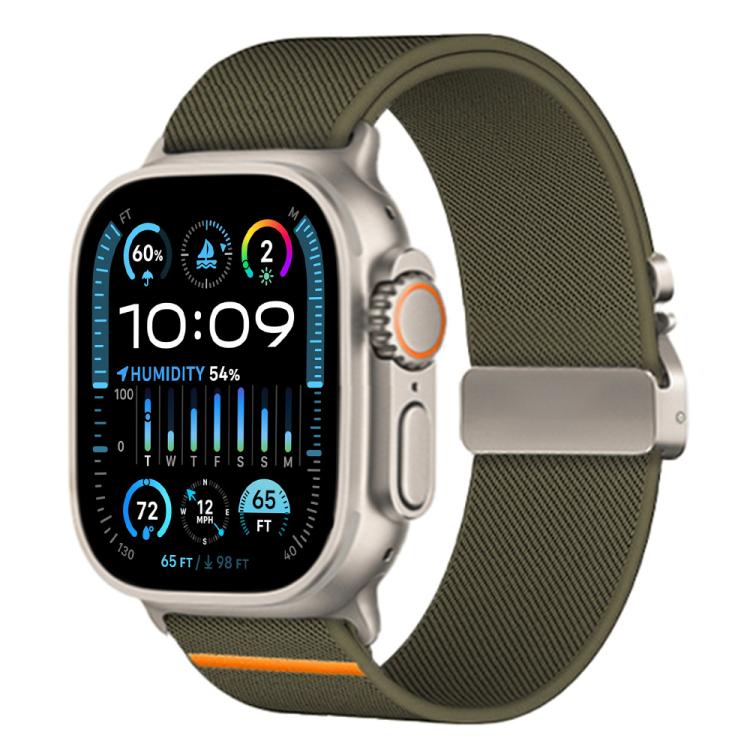 Correia de Relógio em Nylon Esticável com Fivela de Paraquedas xDfind, Para Apple Watch 42 / 44 / 45 / 46 / 49mm, Para Apple Watch 38 / 40 / 41 / S10 42mm