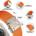 Correia de Relógio em Nylon Esticável com Fivela de Paraquedas xDfind, Para Apple Watch 42 / 44 / 45 / 46 / 49mm, Para Apple Watch 38 / 40 / 41 / S10 42mm