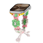 Correia de Relógio com Cordão de Cânhamo Trançado com Flores, Para Apple Watch 46mm / 49mm / 45mm / 44mm, Para Apple Watch 42mm / 41mm / 40mm / 38mm