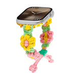 Correia de Relógio com Cordão de Cânhamo Trançado com Flores, Para Apple Watch 46mm / 49mm / 45mm / 44mm, Para Apple Watch 42mm / 41mm / 40mm / 38mm