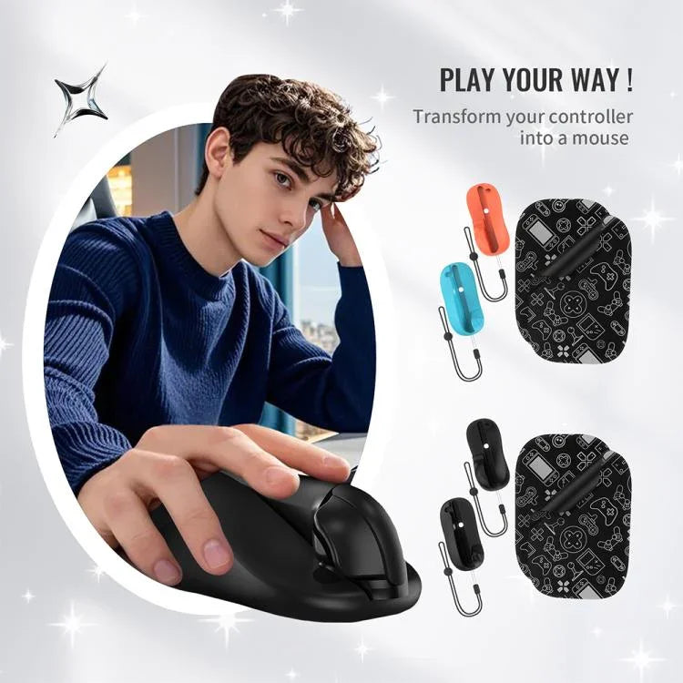 JYS NS2313 Controlador esquerdo e direito com rato + suporte adaptador Joy-Con, JYS-NS2313