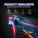 JYS NS2313 Controlador esquerdo e direito com rato + suporte adaptador Joy-Con, JYS-NS2313